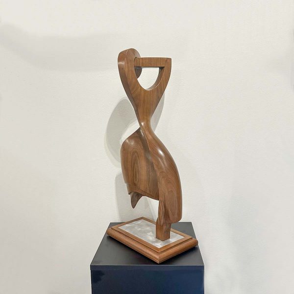 Contemporary Sculpture. Title: In Love with Dance, Black Walnut, 28x12x10 by Canadian sculptor Serge Mozhnevsky.