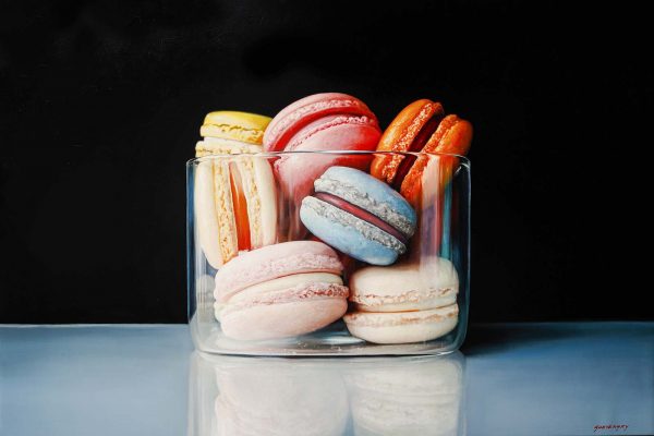 Contemporary art. Title: Macaroons, Oil on Canvas, 40x60 inches by Canadian artist Alexander Sheversky.