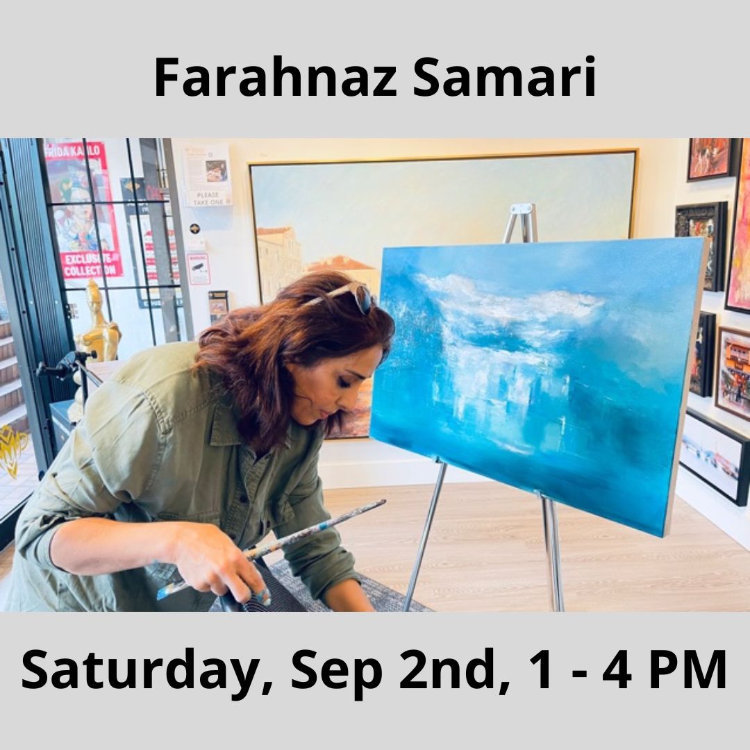 Farahnaz Samari -Live Painting at Vancouver Fine Art Gallery