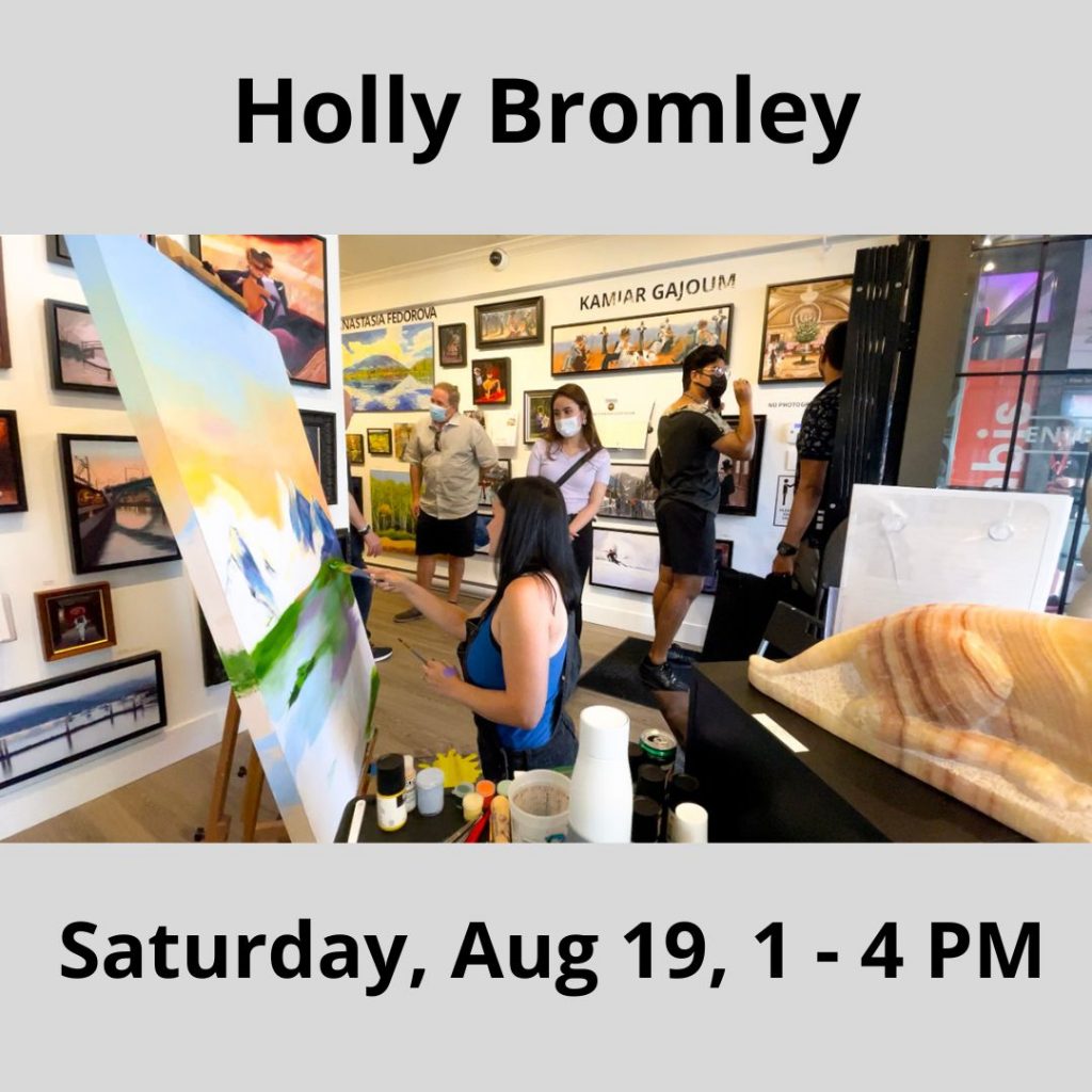 Holly Bromley -Live Painting at Vancouver Fine Art Gallery.