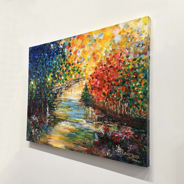 Contemporary Art. Title: Stream of Dreams, Acrylic on Canvas, 30x40 in by Canadian artist Binbin Huang.
