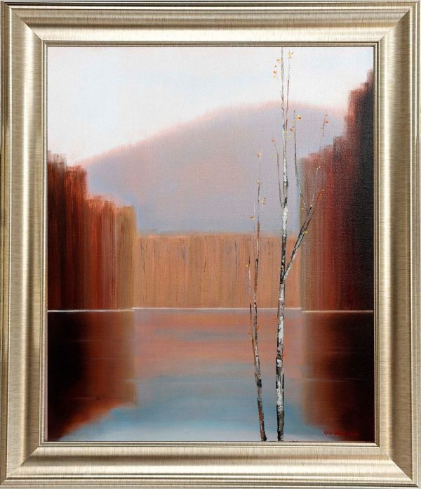 Contemporary art. Title: Fall Serenity, Oil on Canvas, 24x20 in Framed by Canadian artist Katherine van Kampen.