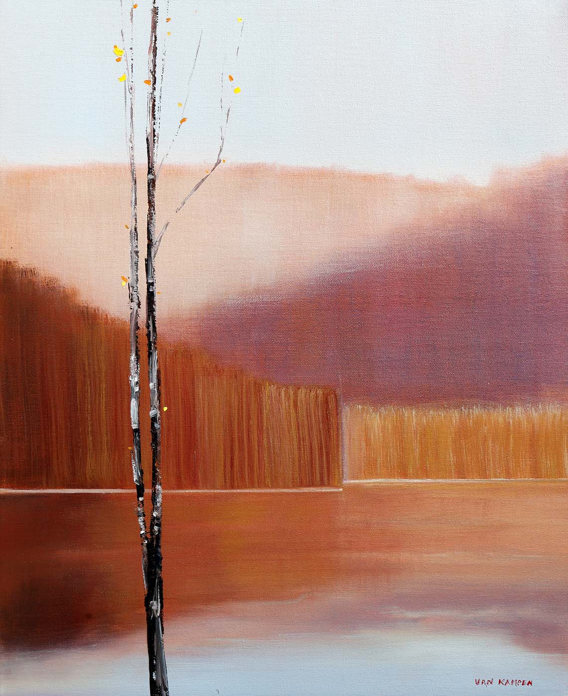 Contemporary art. Title: Tranquility, Oil on Canvas, 20x16 in by Canadian artist Katherine van Kampen.