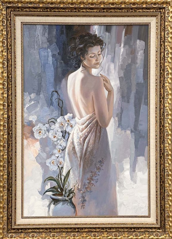 Contemporary Art. Title: Femininity, Oil on Canvas, 36 x 24 in, Framed by artist Mykola Yurov.