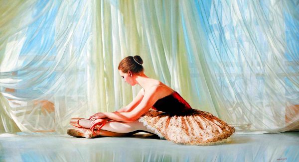 Contemporary Art. Title: Sunshine Morning Ⅱ, Oil on Canvas, 40 x 72 in by Canadian artist Alexander Sheversky.