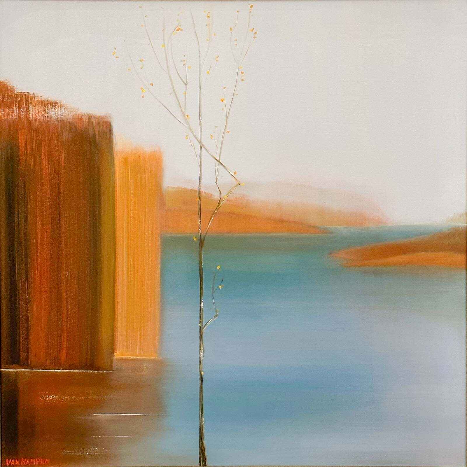 Contemporary art. Title: Journey to Peace Ⅰ- Oil on Canvas-30 x 30 in by Canadian artist Katherine van Kampen.