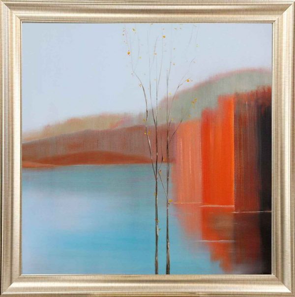 Contemporary art. Title: Journey to Peace Ⅱ, Oil on Canvas, 30 x 30 in, Framed by Canadian artist Katherine van Kampen.