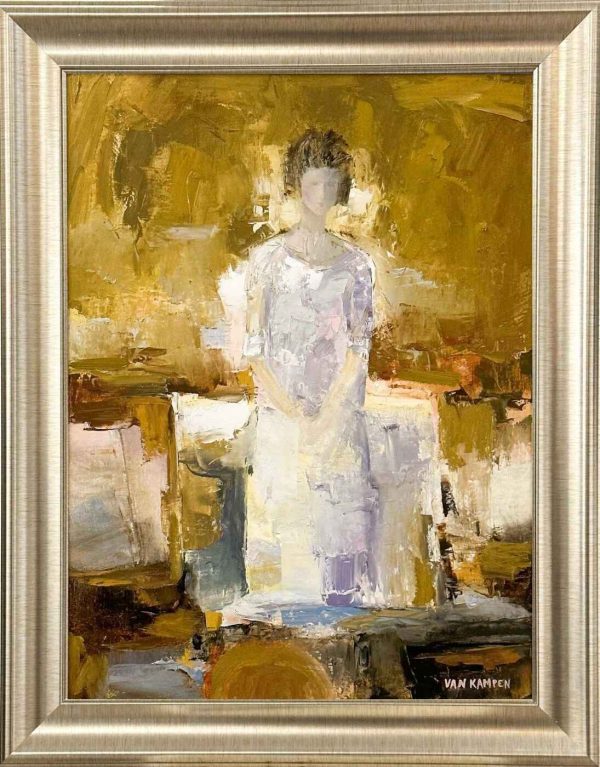 Contemporary art. Title: Traviata, Oil on Canvas, 24 x 18 in, Framed by Canadian artist Katherine van Kampen.