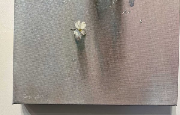 Contemporary Art. Title: Blossom spring-Oil on Canvas-36 x 12 in by Canadian Artist Ananda Dhama.
