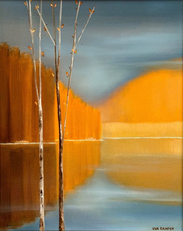 Contemporary Art. Title: Fall, Oil on Canvas, 20 x 16 in by Canadian artist Katherine van Kampen.