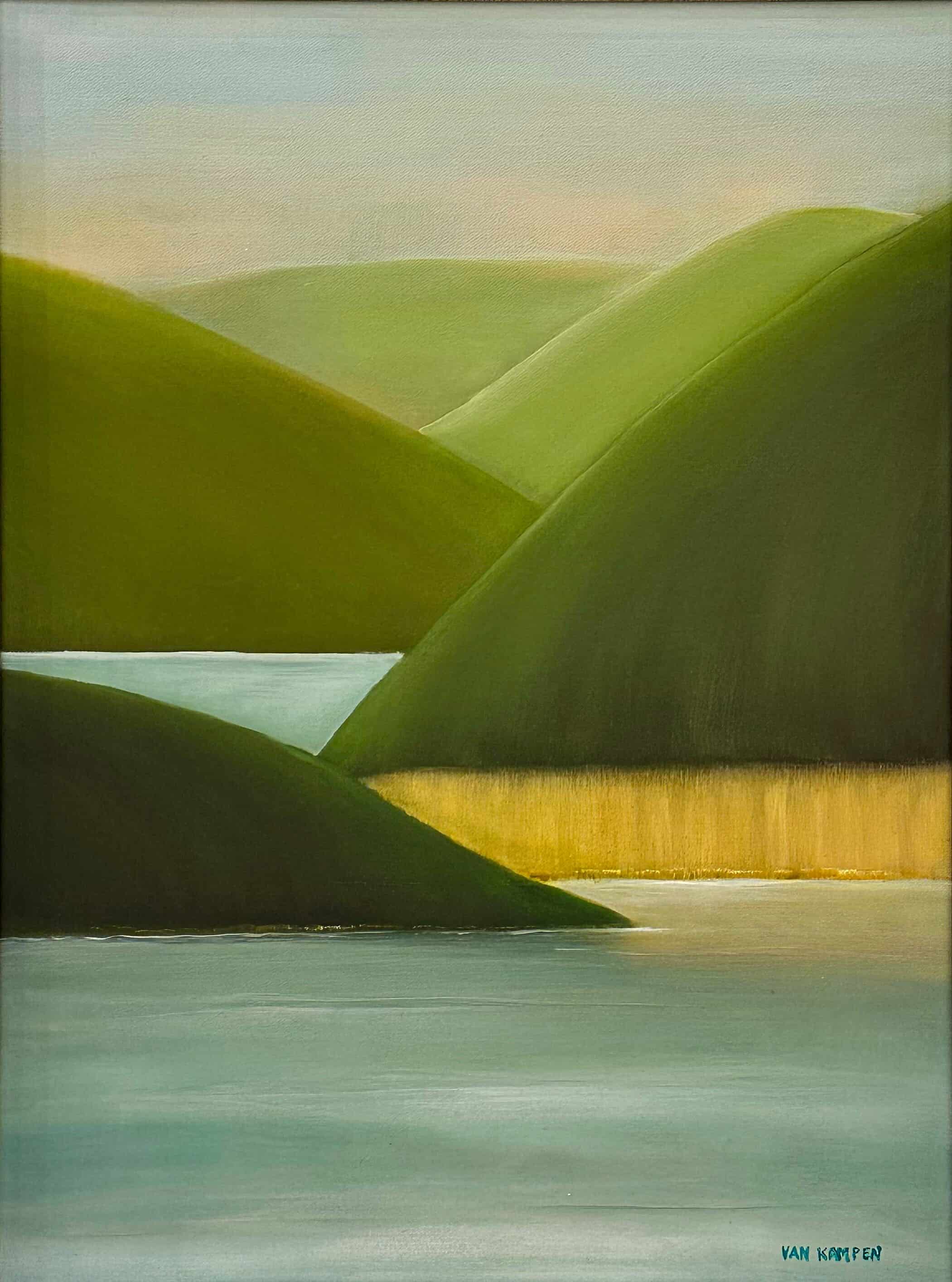 Contemporary Art. Title: Symphony of Serenity, Oil on Canvas, 24 x 18 in by Canadian artist Katherine van Kampen.