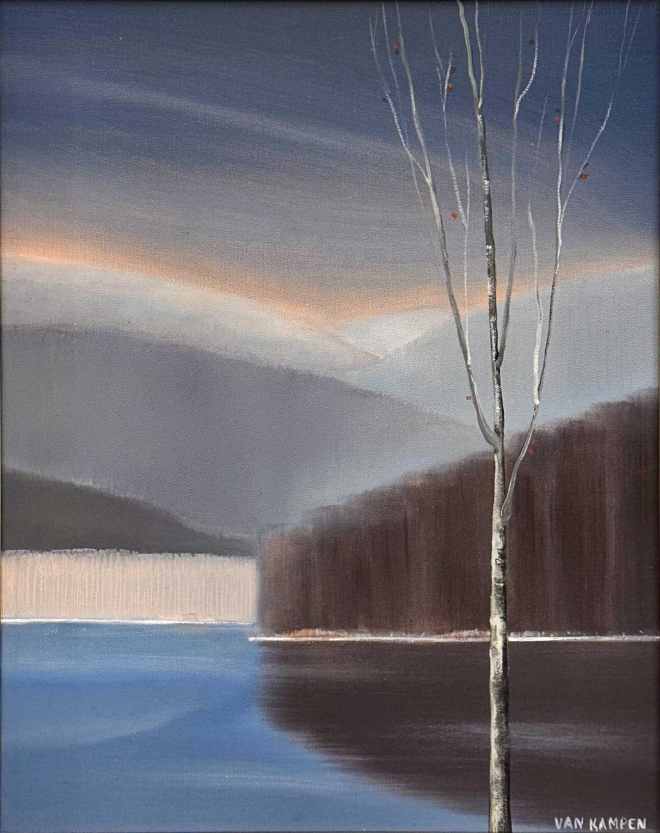 Contemporary Art. Title: Winter, Oil on Canvas, 20 x 16 in by Canadian artist Katherine van Kampen.
