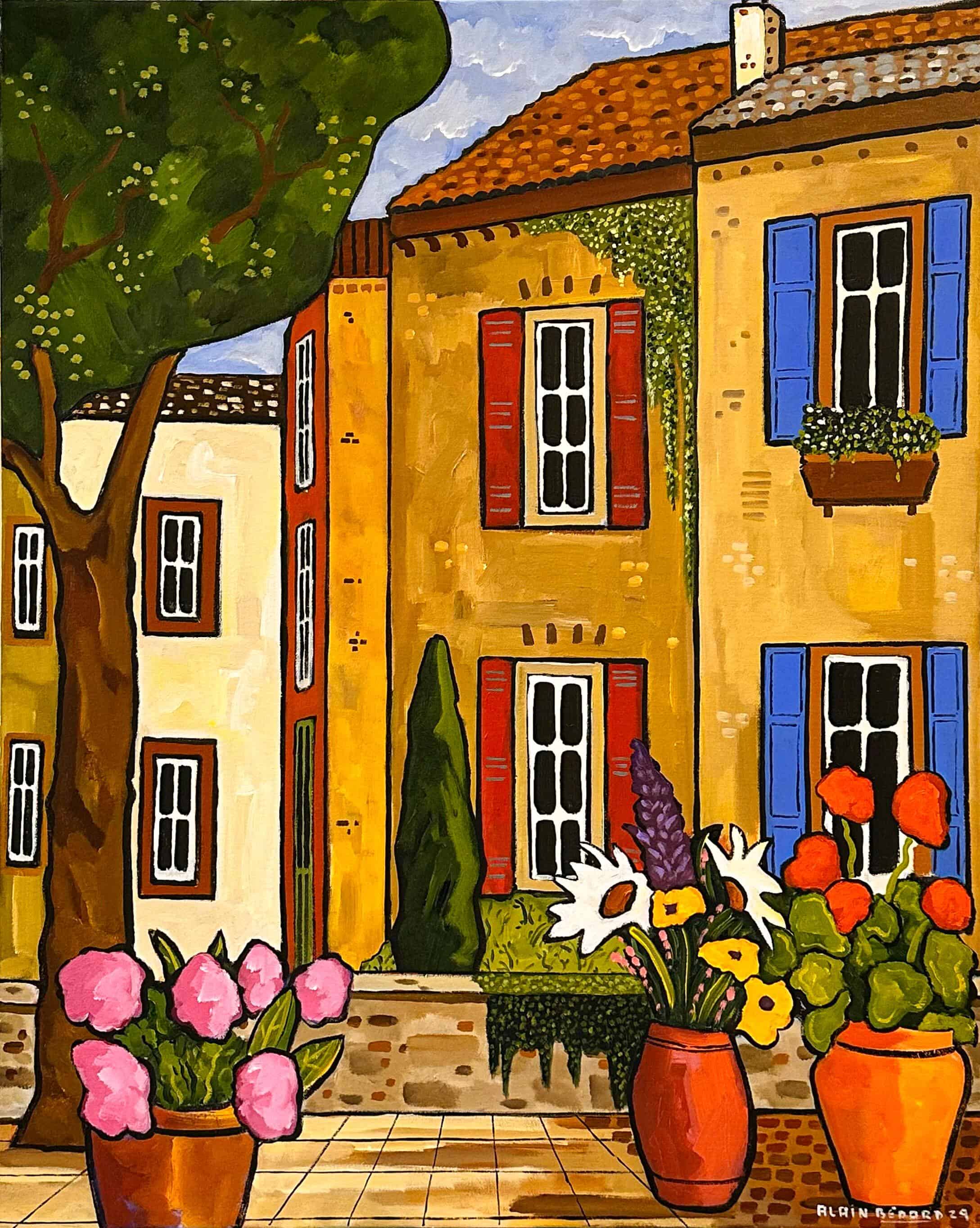 Contemporary Art. Title: Douceur, Acrylic on Canvas, 30 x 24 in by Canadian Artist Alain Bédard.