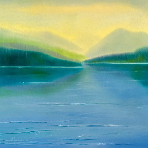 Contemporary Art. Title: Morning Calm, Oil on Canvas, 30 x 30 in by Canadian artist Katherine van Kampen.