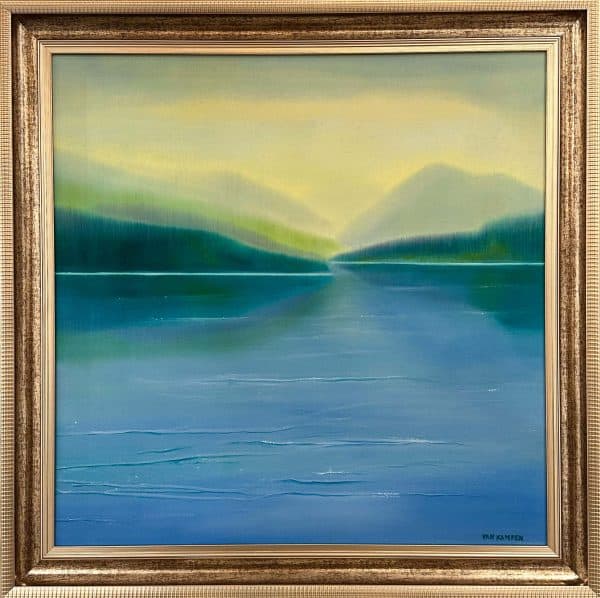 Contemporary Art. Title: Morning Calm, Oil on Canvas, 30 x 30 in by Canadian artist Katherine van Kampen.