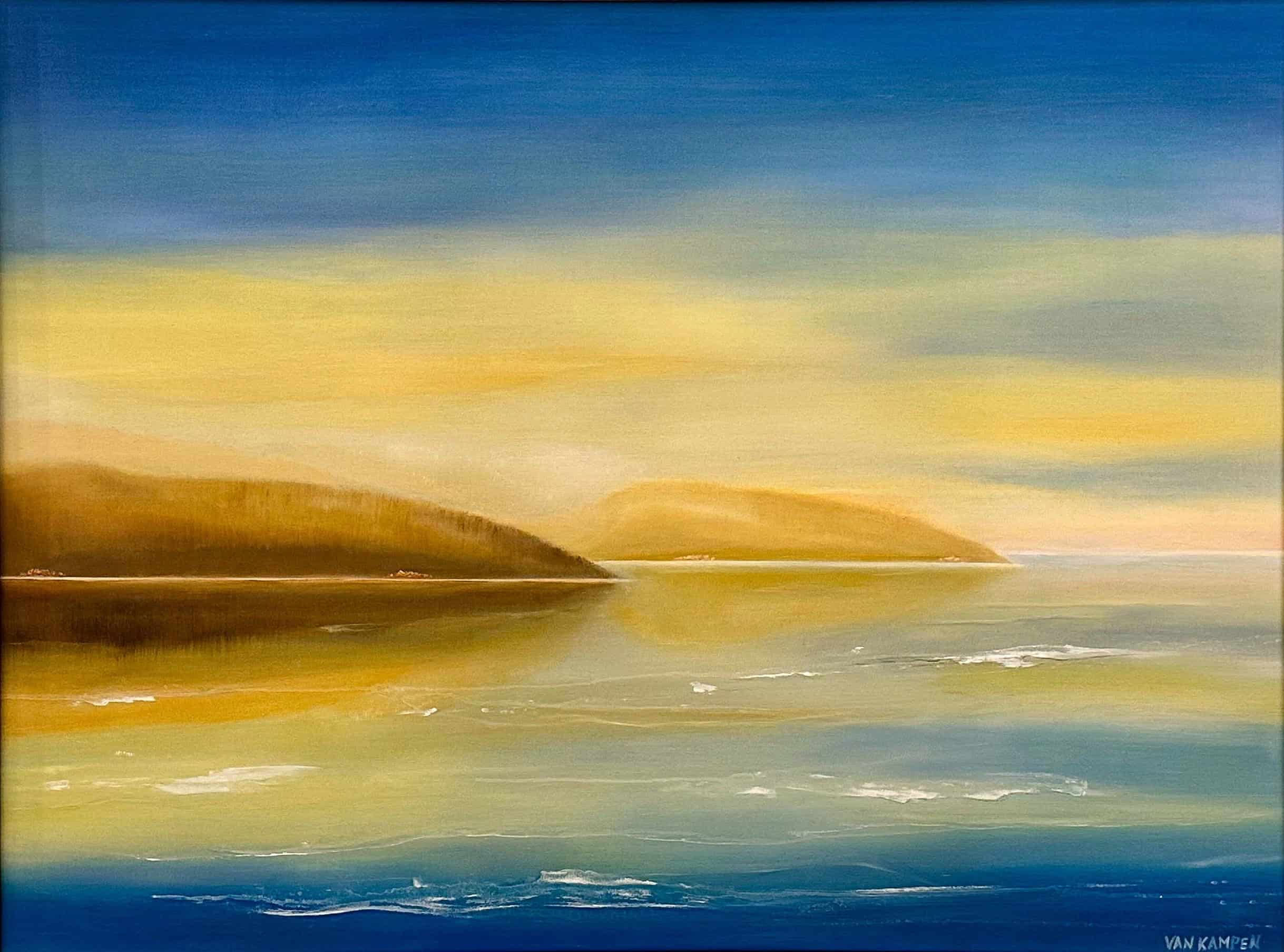 Contemporary Art. Title: Endless Dawn, Oil on Canvas, 30 x 40 in by Canadian artist Katherine van Kampen.