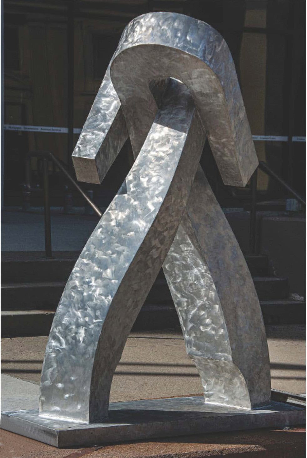 Public Sculpture. Title: Contradiction, Outdoor Sculpture, Aluminum, 72x55x36 in by Canadian sculptor Serge Mozhnevsky.