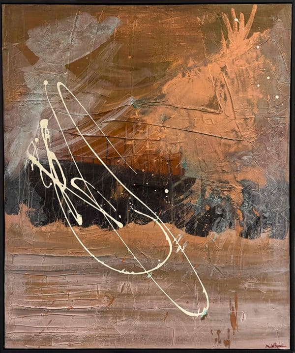 Abstract Artwork. Title: Earth in Motion, Mixed Media on Canvas, 36x30 in by Canadian artist David Hovan.