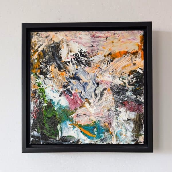 Abstract Artwork. Title: Moods_no. 2, Mixed Media on Canvas, 12 x 12 in by Canadian artist David Hovan.