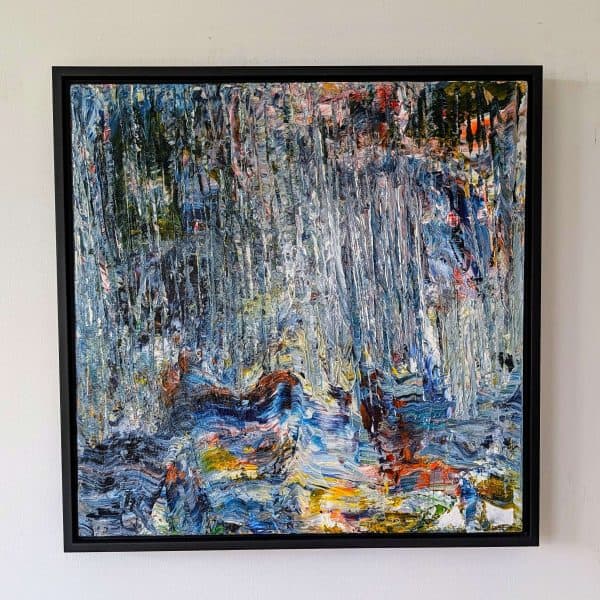 Abstract Artwork. Title: Rhapsody, Mixed Media on Canvas, 24x24 in by Canadian artist David Hovan.