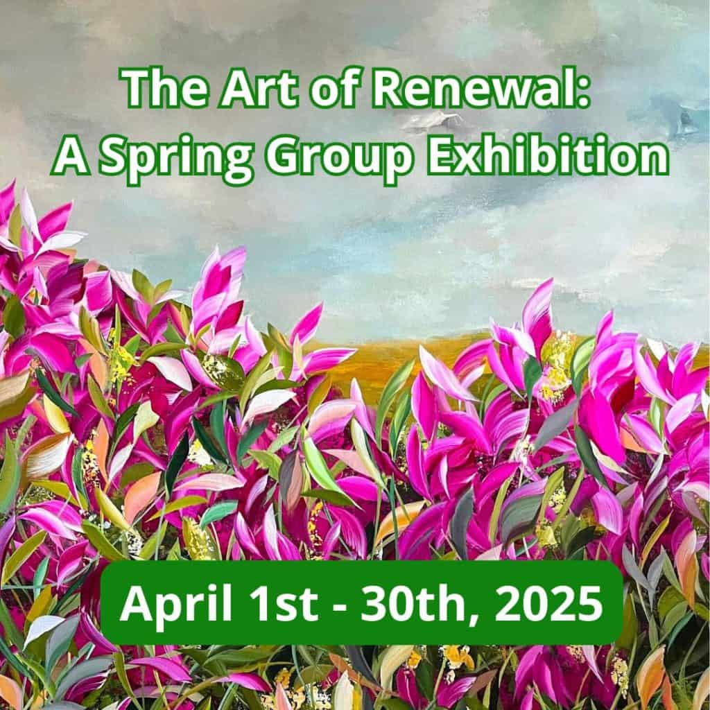 A Spring Group Exhibition-Featuring Binbin Huang, Shirley Thompson, Uncle Zeng and Christine Reimer, four artists.