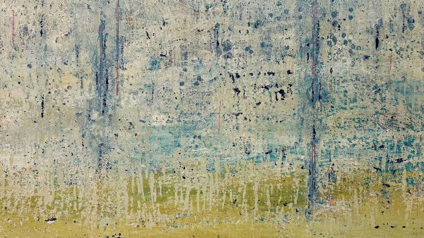 Abstract Art. Title: Serendipity, Mixed Media on Canvas, 36 x 72 in by Canadian Artist G Kim Hinkson, Vancouver Fine Art Gallery.