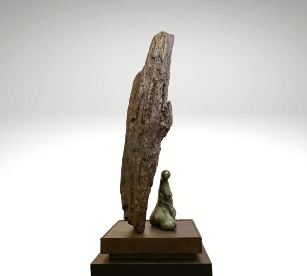 Contemporary Sculpture. Title: Desire_34.5x13x13 in, Bronze, by Gao Feng, Vancouver Fine Art Gallery.