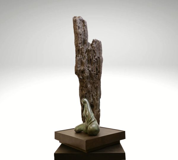 Contemporary Sculpture. Title: Desire_34.5x13x13 in, Bronze, by Gao Feng, Vancouver Fine Art Gallery.