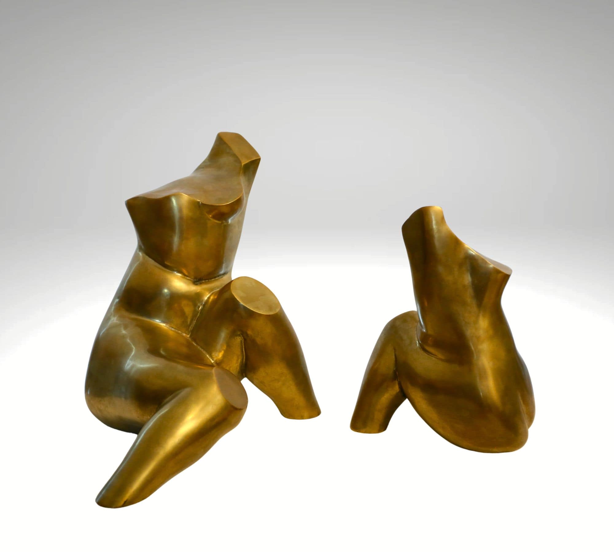 Contemporary Sculpture. Title: Echoes of Us-Bronze, by Gao Feng, Bronze, Vancouver Fine Art Gallery.