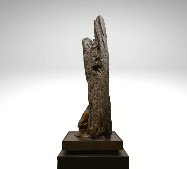 Contemporary Sculpture. Title: Empty, 34.5x13x13 in by Gao Feng, Bronze, Vancouver Fine Art Gallery.