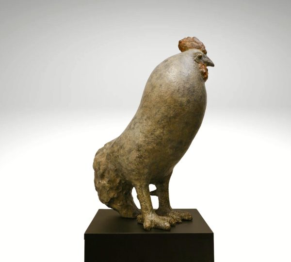 Contemporary Sculpture. Title: Grand Gaze by Gao Feng, Bronze, Vancouver Fine Art Gallery.