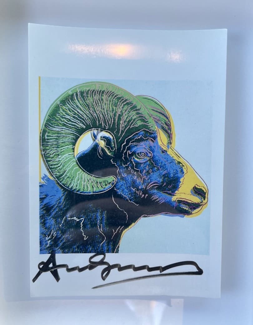 Pop Art. Andy Warhol Signed Invitation Lithograph-6 x 4 in, Vancouver Fine Art Gallery.