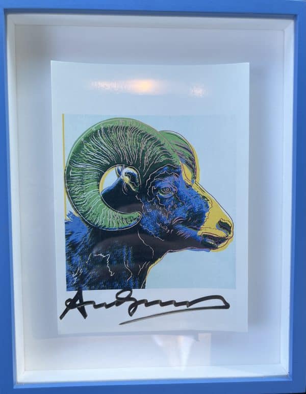 Andy Warhol Signed Invitation Lithograph-6 x 4 in, Vancouver Fine Art Gallery.