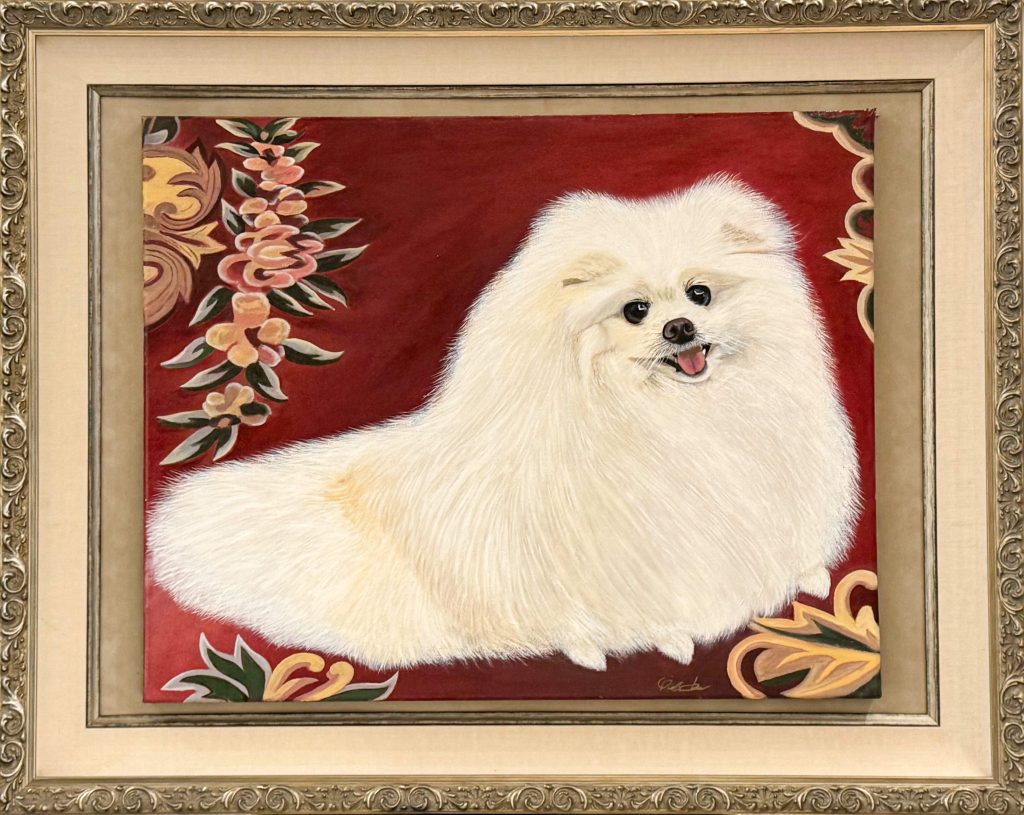Commissions work. Sachi Machi_Oil on Canvas-20 x 16_Framed, Vancouver Fine Art Gallery.