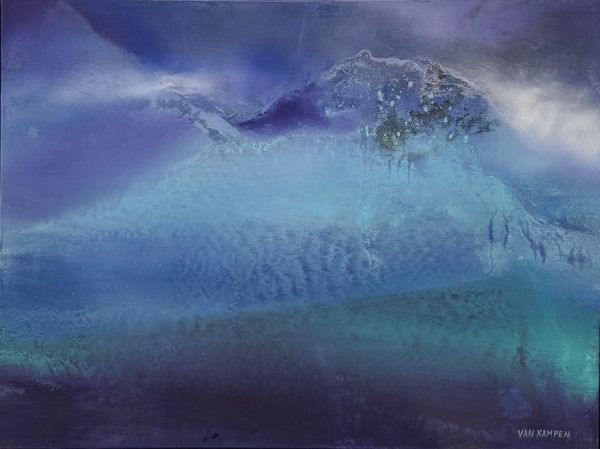 Contemporary Art. Title: Creation, Mixed Media on Canvas, 23.5 x 31.5 in by Canadian artist Katherine van Kampen. Vancouver Fine Art Gallery.