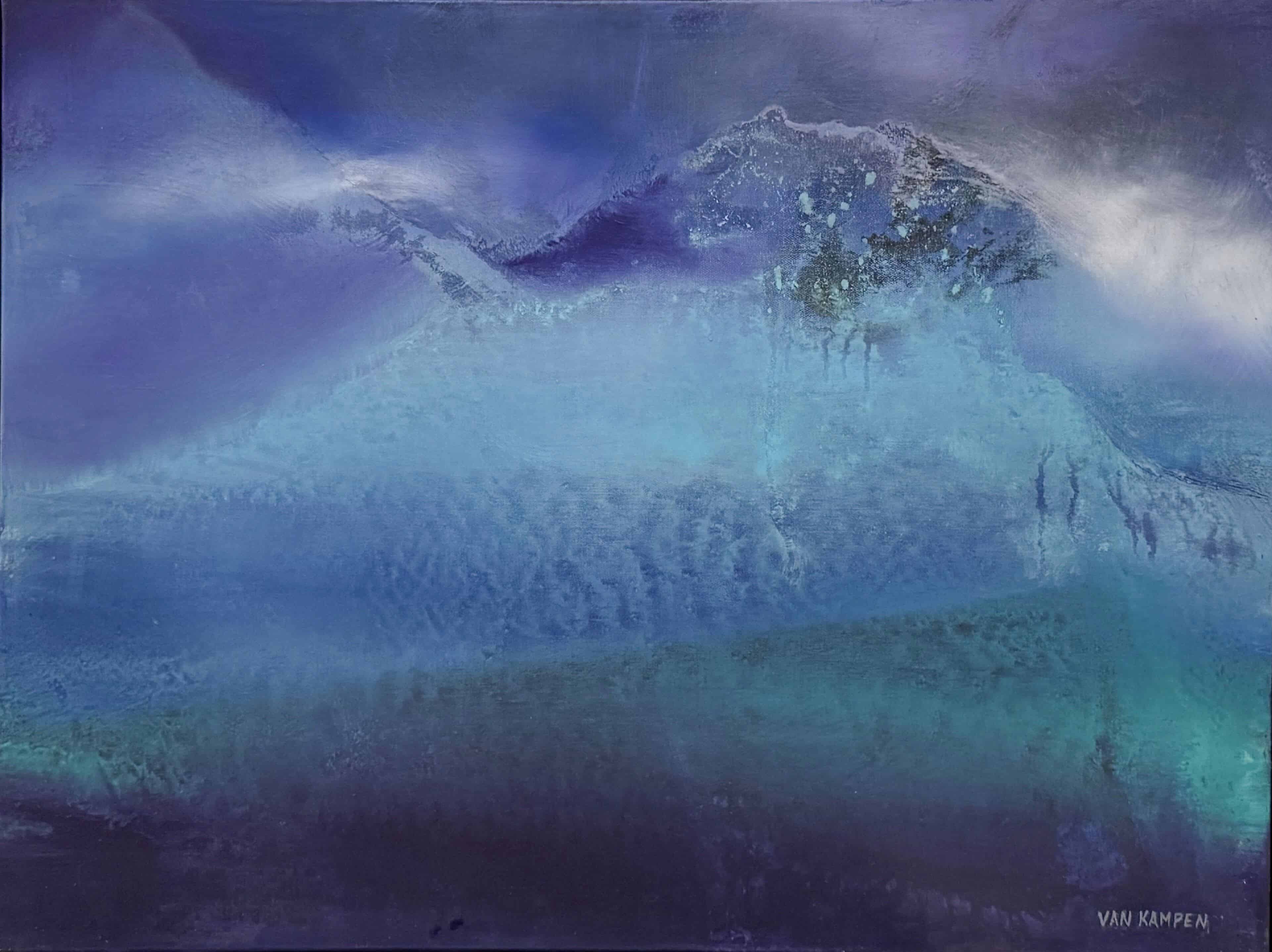 Contemporary Art. Title: Creation, Mixed Media on Canvas, 23.5 x 31.5 in by Canadian artist Katherine van Kampen. Vancouver Fine Art Gallery.