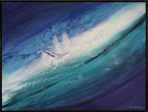 Contemporary Art. Title: Nature's Mystery, Mixed Media on Canvas, 23.5 x 31.5 in by Canadian artist Katherine van Kampen. Vancouver Fine Art Gallery.