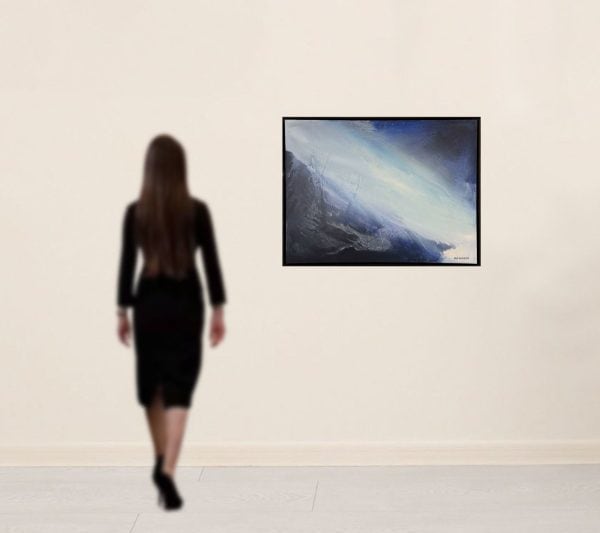 Contemporary Art. Title: Ocean Secret, Mixed Media on Canvas, 23.5 x 31.5 in by Canadian artist Katherine van Kampen. Vancouver Fine Art Gallery.