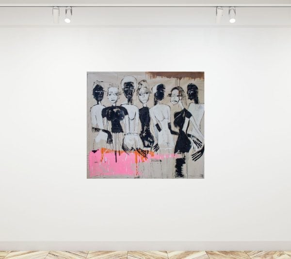 Pop & Contemporary Pop. Title: Different but the Same, Acrylic on Canvas, 43 x 48 in by Miles Regis, Vancouver Fine Art Gallery.
