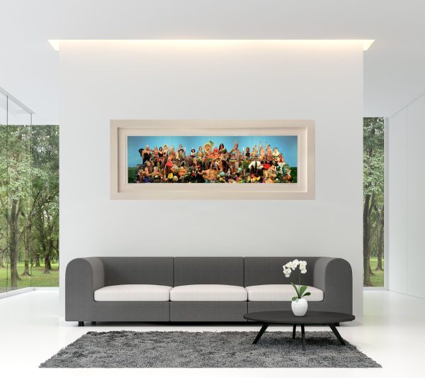 Pop Art. Title: The (Last) Supper, Pigmented inkjet on fine art paper 14 x 54 in by Carlos Betancourt. Vancouver Fine Art Gallery.