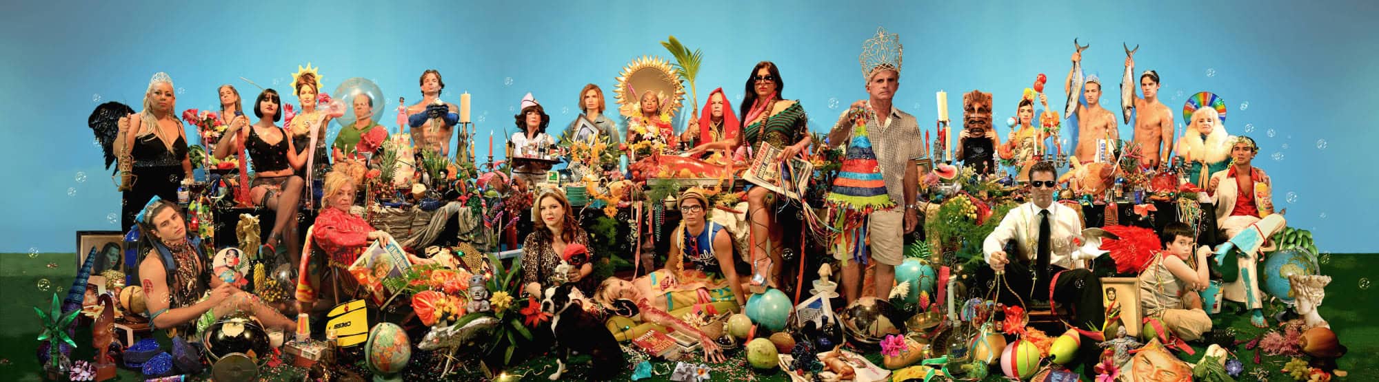Pop Art. Title: The (Last) Supper, Pigmented inkjet on fine art paper 14 x 54 in by Carlos Betancourt. Vancouver Fine Art Gallery.