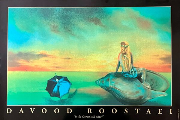 Contemporary art. Title: Is the Ocean Still Alive, 22 x 35 in_1996 by Davood Roostaei. Vancouver Fine Art Gallery.