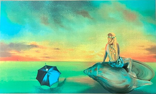 Contemporary art. Title: Is the Ocean Still Alive, 22 x 35 in_1996 by Davood Roostaei. Vancouver Fine Art Gallery.
