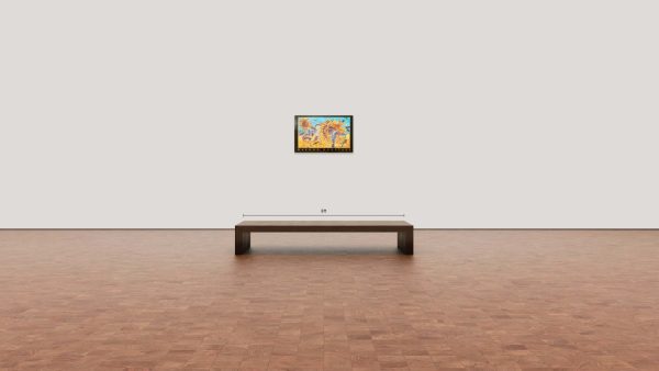 Contemporary art. Title: Eternal Sunflower_Poster_22 x 35 in_1996 by Davood Roostaei. Vancouver Fine Art Gallery.