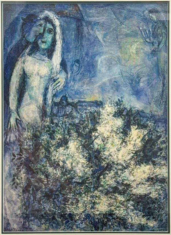 Old Masters. Title: Levkojen_Lithograph_25 x 18 in by Marc Chagall. Vancouver Fine Art Gallery.