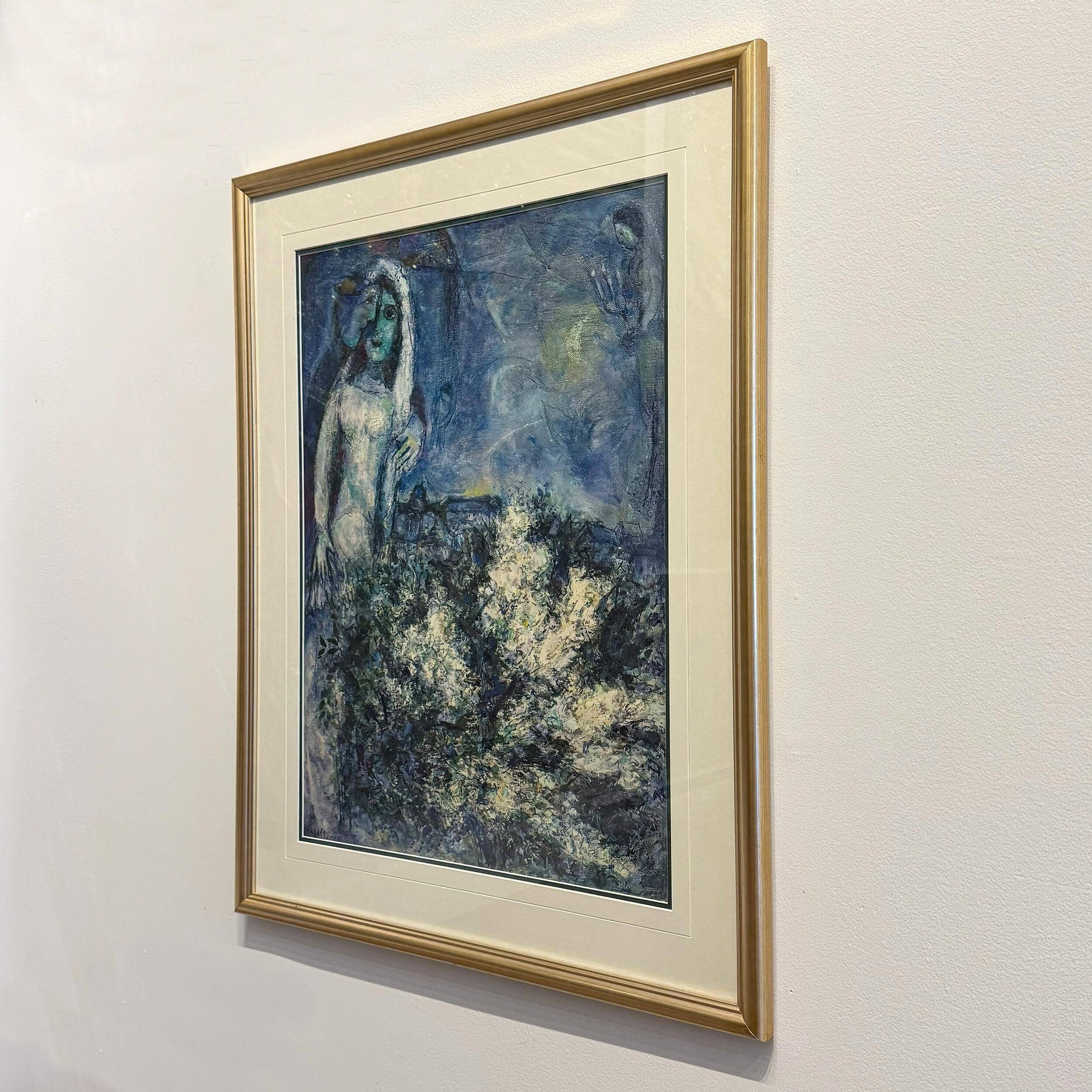 Old Masters. Title: Levkojen_Lithograph_25 x 18 in by Marc Chagall. Vancouver Fine Art Gallery.