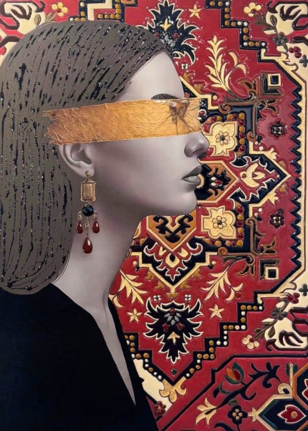 Her - Vancouver Fine Art Gallery - Mixed Media Portrait by Selva Azad