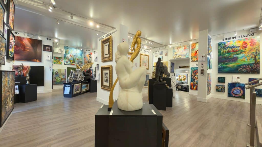 Vancouver Fine Art Gallery interior showcasing contemporary artworks and exhibitions in South Granville