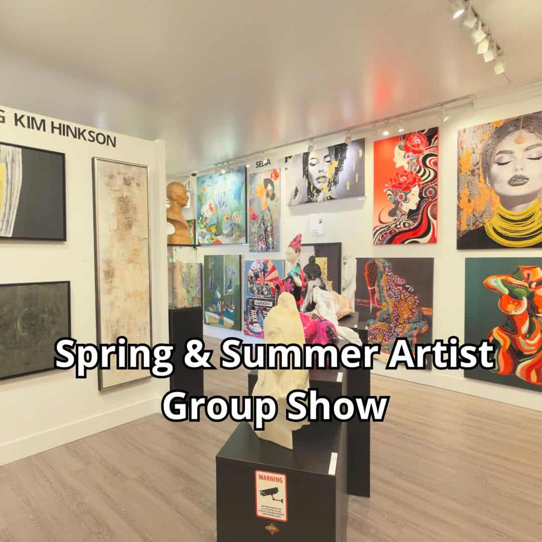 Spring & Summer Artist Group Show at Vancouver Fine Art Gallery featuring contemporary paintings and sculpture
