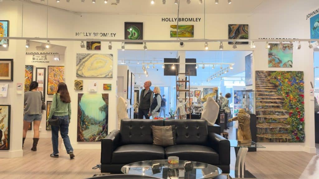 Interior of Vancouver Fine Art Gallery on Granville Island